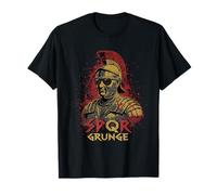 Simpatico Centurione Romano SPQR Stile Grunge Grafica Maglietta