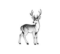 Simpatico cerbiatto Impermeabile semi-permanente e di lunga durata 2 settimane Adesivi per tatuaggi temporanei per uomini e donne Dito petto braccio posteriore(1pcs)