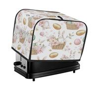 Simpatico cestino pasquale a forma di coniglio, con fiore rosa, copertura antipolvere per 4 fette, per macchina del pane, piccolo elettrodomestico da cucina