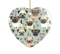 Simpatico chihuahua carlino stampa regalo addio al nubilato, ornamento di Natale Mr & Mrs, un regalo unico ricordo di nozze