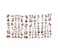 Simpatico chihuahua Pug Pattern Stampa Outdoor Indoor Banner, Holiday segno decorativo con 4 occhielli in metallo, creatore di atmosfera festiva