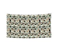 Simpatico Chihuahua Pug Pattern Stampa Vacanza Decorazione Banner Riutilizzabile Per Anniversario Matrimonio Celebrazioni Stagionali
