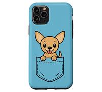 Simpatico Chihuahua Puppy Pocket Pal Divertente Chihuahua Piccolo Cane Custodia per iPhone 11 Pro