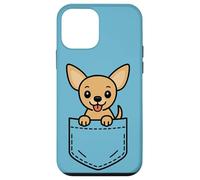 Simpatico Chihuahua Puppy Pocket Pal Divertente Chihuahua Piccolo Cane Custodia per iPhone 12 mini