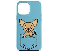 Simpatico Chihuahua Puppy Pocket Pal Divertente Chihuahua Piccolo Cane Custodia per iPhone 13 Pro Max
