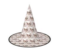 Simpatico Chihuahua Stampa 2 Pack Halloween Cappello Morbido Strega Cappelli Per Carnevale Mascherate Cappelli Salvaspazio