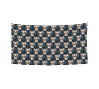 Simpatico chihuahua stampa appeso festivo banner cartello forniture per feste con 4 fori in metallo migliora le vibrazioni festive ovunque
