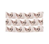 Simpatico chihuahua stampa appeso festivo banner cartello forniture per feste con 4 fori in metallo migliora le vibrazioni festive ovunque