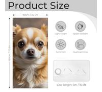 Simpatico Chihuahua Summer Door Cover Large Hanging Banner Welcome Door Cover Sfondo Banner per Porta d'ingresso Party Spring Indoor Outdoor Decor