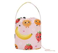 Simpatico cibo Cartoon Pattern Set Crochet Tote Bag Crochet Storage Bag con fori Crochet Tote per Kit di lavoro a maglia Crochet Viaggio