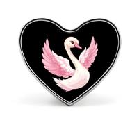Simpatico cigno con ali angolari carino spilla distintivo a forma di cuore spilla cappello abbigliamento gioielli accessori regali per festa di nozze