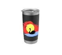 Simpatico cigno nero uccello animale al tramonto regalo uomo donna bambini Bicchiere termico in acciaio inox doppia parete