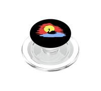 Simpatico cigno nero uccello animale al tramonto regalo uomo donna bambini PopSockets PopGrip per MagSafe