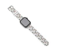 Simpatico cinturino a forma di cane dalmata, compatibile con iWatch, morbido e divertente, 38 mm/40 mm, 42 mm/44 mm, 38mm/40mm, Silicone, Nessuna pietra preziosa
