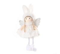 Simpatico ciondolo a forma di angelo, a forma di corna di Natale, in peluche, per decorazioni festive e ing (B)