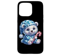 Simpatico ciondolo a forma di orso con bastoncino di zucchero Custodia per iPhone 15 Pro Max