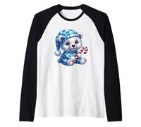 Simpatico Ciondolo a Forma di Orso con Bastoncino di Zucchero Maglia con Maniche Raglan