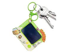 Simpatico ciondolo con tavoletta per scrivere con motivo ape - Lavagnetta portatile con design a forma di ape, ciondolo da disegno leggero adatto ai bambini | Clip portachiavi per zaino da viaggio per