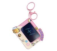 Simpatico ciondolo con tavoletta per scrivere con motivo ape - Lavagnetta portatile con design a forma di ape, ciondolo da disegno leggero adatto ai bambini | Clip portachiavi per zaino da viaggio per