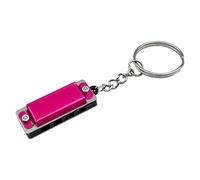 Simpatico ciondolo di portachiavi da collana Swan | Mini a 4 buche a 8 tono Armonica Necklace & Keychain | Strumento di musica metal portatile | Accessorio elegante per adulti e principianti | Giocatt