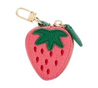 Simpatico ciondolo per borsa in pelle a forma di frutta, ciondolo per borsa in pelle Y2K, portachiavi con cerniera, mini portamonete in pelle, accessori per donne e ragazze, Rosa a, 1pcs-strawberry
