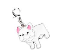 Simpatico Ciondolo per Collare in Metallo per Cani da Compagnia Rispettoso Dell'ambiente Resistente All'usura Previene la Scomparsa degli Animali Domestici, per Cani Gatti, Bianco (#1)