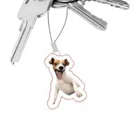 Simpatico ciondolo per telefono, portatile, per borsa, portachiavi in acrilico, ciondolo a forma di emoticon di gatto, cane, emoticon, cinturino per cellulare, per ragazzi e bambini, Refer to