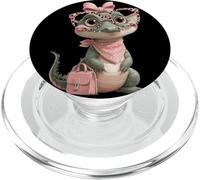 Simpatico coccodrillo divertente amante degli animali design in stile retrò PopSockets PopGrip per MagSafe