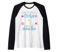 Simpatico compleanno per bambini Questo è ciò che sembra un simpatico bambino di 1 anno Maglia con Maniche Raglan