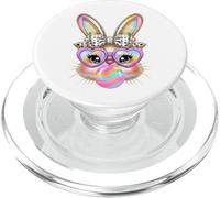 Simpatico coniglietto con occhiali a forma di cuore da masticare Bubblegum PopSockets PopGrip per MagSafe