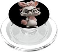 Simpatico coniglietto con personaggi dei cartoni animati e amanti degli animali PopSockets PopGrip per MagSafe