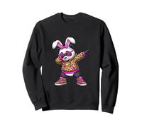 Simpatico Coniglietto Leopardato Panda Happy Easter Girl per Bambini da Donna Felpa