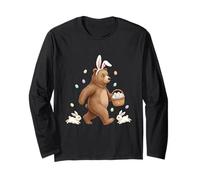 Simpatico Coniglietto Pasquale con Uova Stravagante Design Orso Maglia a Manica