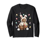Simpatico Coniglietto Pasquale con Uova Stravagante Design Orso Maglia a Manica