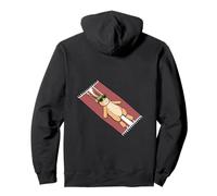 Simpatico Coniglio Che Prende Il Sole con Disegno del Fumetto Simpatico Animale Rilassante Felpa con Cappuccio