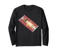 Simpatico Coniglio Che Prende Il Sole con Disegno del Fumetto Simpatico Animale Rilassante Maglia a Manica