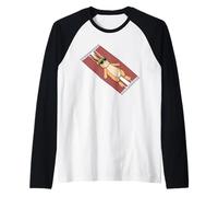 Simpatico Coniglio Che Prende Il Sole con Disegno del Fumetto Simpatico Animale Rilassante Maglia con Maniche Raglan