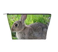 Simpatico coniglio lepre grigia, Borsa da toilette Borsa per trucco Borsa per cosmetici Borsa da toilette da viaggio portatile