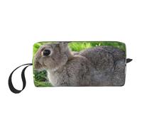 Simpatico coniglio lepre grigia, Borsa per il trucco Borsa per cosmetici Borsa da toilette da viaggio portatile Borsa per trucco Organizer