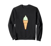 Simpatico cono gelato alla menta con design estivo Felpa
