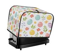 Simpatico coperchio antipolvere per 4 fette di uova di Pasqua e fiori, per macchina del pane, piccolo elettrodomestico da cucina