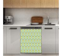 Simpatico coperchio magnetico per lavastoviglie, motivo a forma di rana per frigorifero, cucina, porta, adesivo magnetico, 58,4 x 66 cm