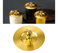 Simpatico Copribicchiere per Animali, Comoda Impugnatura Antipolvere, Forte Tenuta, Contorni Lisci, Copribicchieri, Bordi Arrotondati in Acciaio Inossidabile Artistico per Tazza