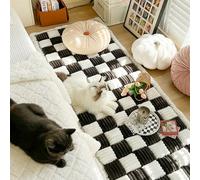 Simpatico copridivano impermeabile per animali domestici, a quadri, color crema, per cani e gatti, 70 x 150 cm, ideale per animali domestici.