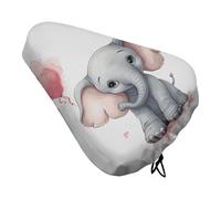 Simpatico coprisedile per bicicletta a forma di elefante in stile cartone animato, per uomo e donna, impermeabile e antipolvere, con coulisse, copertura regolabile per sella della bicicletta o