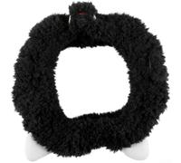Simpatico coprivolante in peluche con impugnatura interna antiscivolo, morbida e calda, accessorio per interni auto, in fibra sintetica, adatto per ruote standard da 38 cm, cachi (B)