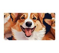 Simpatico Corgi Dog-165 Deluxe Tappetini da cucina per pavimento, lavabili in lavatrice e impermeabili, ad asciugatura rapida e antiscivolo, comodi tappetini con design retrò vintage