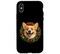 Simpatico corgi - Ghirlanda natalizia divertente con cane natalizio Custodia per iPhone X/XS