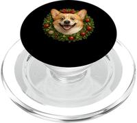 Simpatico corgi - Ghirlanda natalizia divertente con cane natalizio PopSockets PopGrip per MagSafe