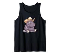 Simpatico costume da ippopotamo per gli amanti degli animali e dei cowboy Canotta